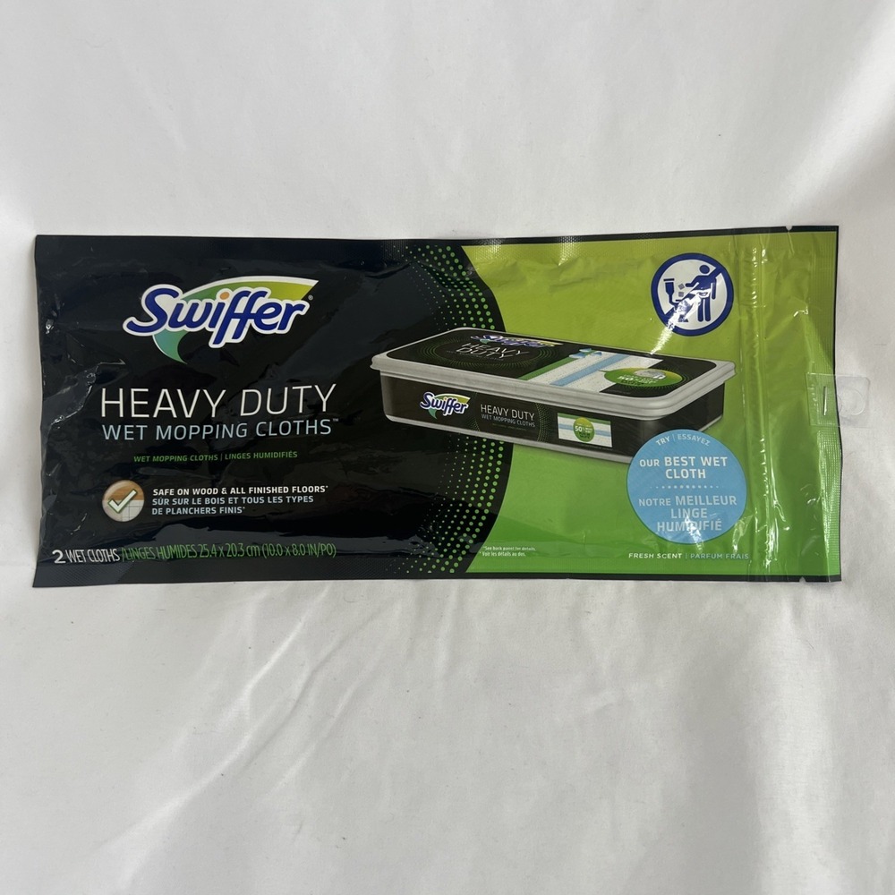 Swiffer Heavy Duty Wet‎ Mopping Cloths Fresh Scent 2 Cloths In Package